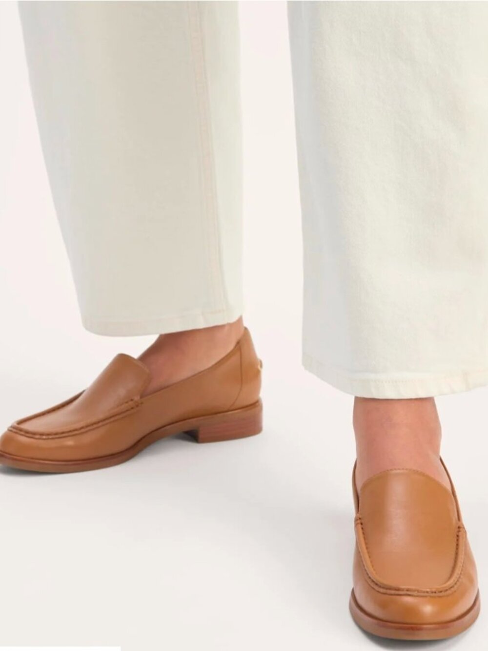 Everlane Modern Loafer Camel Tan Leather Women's Size 6.5 NEW Classic Preppy